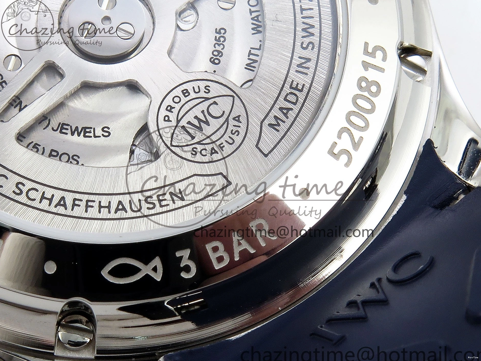 MIROTIME 0211 Casual Portuguese Chrono IW3716 Z+F 1:1 Best Edition White Dial on Blue Rubber Strap A 7016